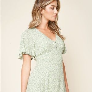 Sugarlips Button Up Floral Swing Dress